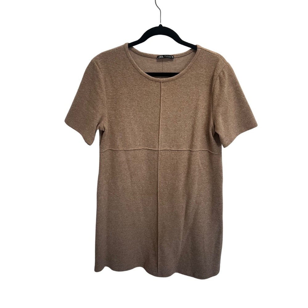 Zara | tan knit dress